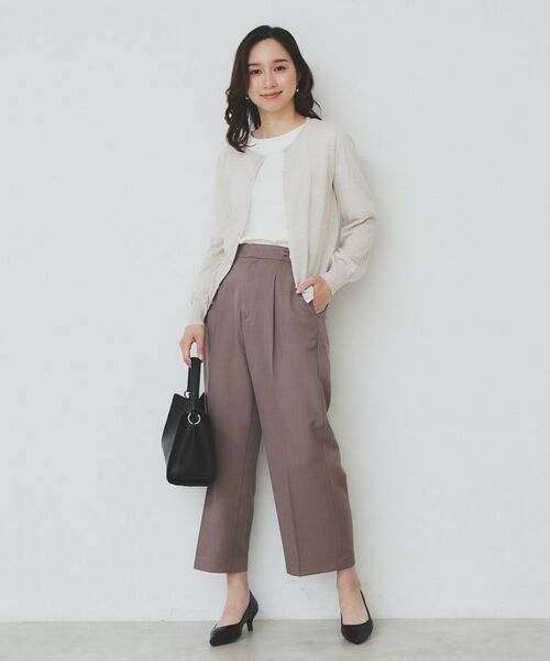 index / インデックス カーディガン・ボレロ | 《7色展開/XS-LLサイズ》ビジューボタンクルーネックカーディガン【洗濯機洗い可】 | 詳細14