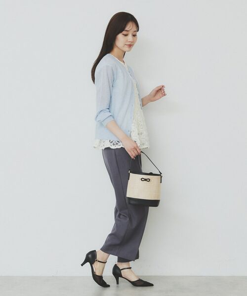 index / インデックス カーディガン・ボレロ | 《7色展開/XS-LLサイズ》ビジューボタンクルーネックカーディガン【洗濯機洗い可】 | 詳細19