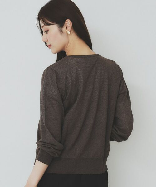 index / インデックス カーディガン・ボレロ | 《7色展開/XS-LLサイズ》ビジューボタンクルーネックカーディガン【洗濯機洗い可】 | 詳細21