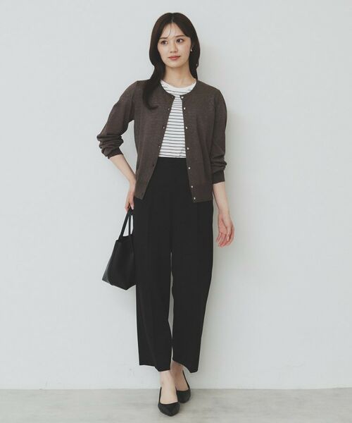 index / インデックス カーディガン・ボレロ | 《7色展開/XS-LLサイズ》ビジューボタンクルーネックカーディガン【洗濯機洗い可】 | 詳細22