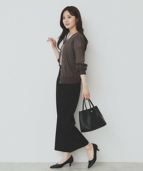 index / インデックス カーディガン・ボレロ | 《7色展開/XS-LLサイズ》ビジューボタンクルーネックカーディガン【洗濯機洗い可】 | 詳細23