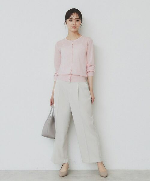 index / インデックス カーディガン・ボレロ | 《7色展開/XS-LLサイズ》ビジューボタンクルーネックカーディガン【洗濯機洗い可】 | 詳細25