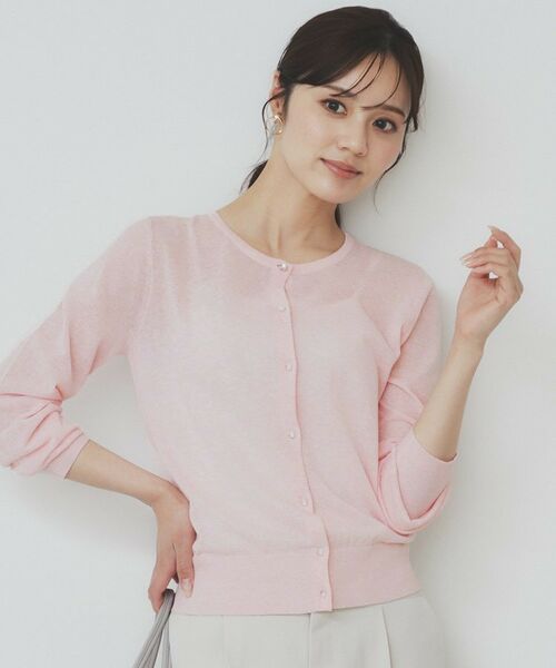 index / インデックス カーディガン・ボレロ | 《7色展開/XS-LLサイズ》ビジューボタンクルーネックカーディガン【洗濯機洗い可】 | 詳細26