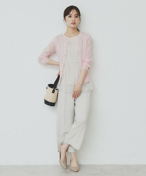 index / インデックス カーディガン・ボレロ | 《7色展開/XS-LLサイズ》ビジューボタンクルーネックカーディガン【洗濯機洗い可】 | 詳細27