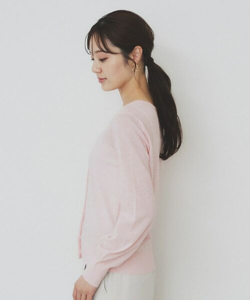 index / インデックス カーディガン・ボレロ | 《7色展開/XS-LLサイズ》ビジューボタンクルーネックカーディガン【洗濯機洗い可】 | 詳細30