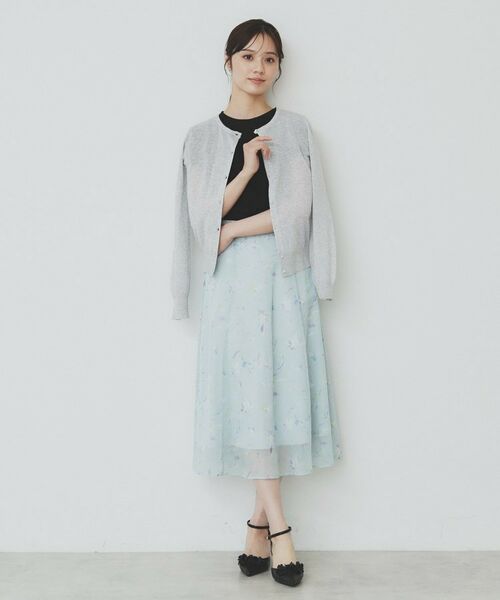 index / インデックス カーディガン・ボレロ | 《7色展開/XS-LLサイズ》ビジューボタンクルーネックカーディガン【洗濯機洗い可】 | 詳細6