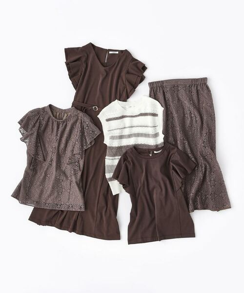 index / インデックス ニット・セーター | 透かし編みノースリーブニット/セットアップ対応【洗濯機洗い可】 | 詳細23