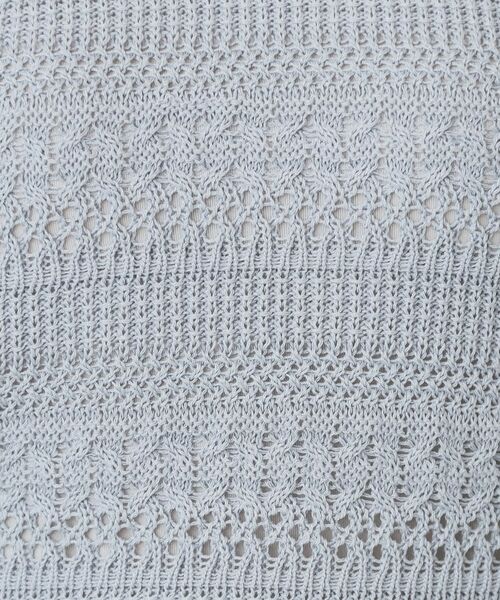 index / インデックス ニット・セーター | 透かし編みノースリーブニット/セットアップ対応【洗濯機洗い可】 | 詳細8