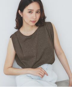 index / インデックス カットソー | タックノースリーブニット【洗濯機洗い可/UVケア/抗ピル】