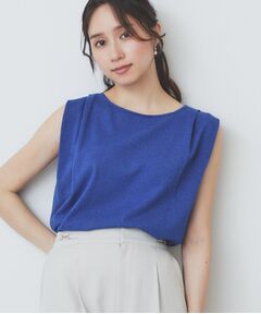 index / インデックス カットソー | タックノースリーブニット【洗濯機洗い可/UVケア/抗ピル】