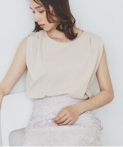 index / インデックス カットソー | タックノースリーブニット【洗濯機洗い可/UVケア/抗ピル】