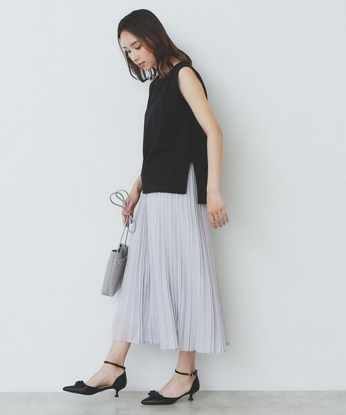 index / インデックス カットソー | タックノースリーブニット【洗濯機洗い可/UVケア/抗ピル】 | 詳細11