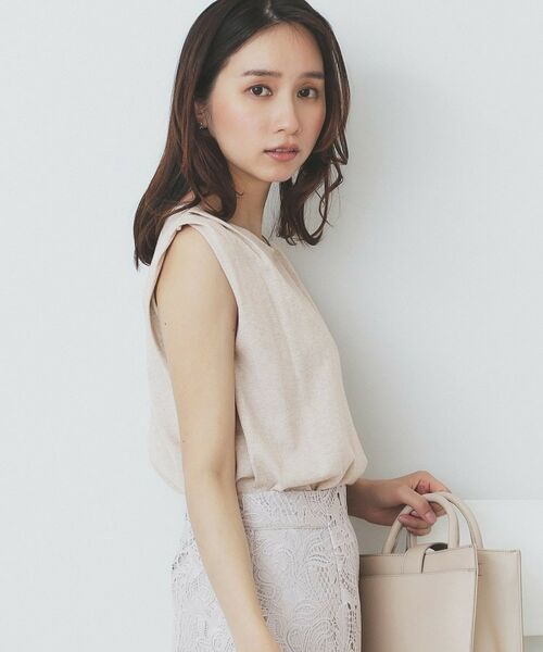index / インデックス カットソー | タックノースリーブニット【洗濯機洗い可/UVケア/抗ピル】 | 詳細13