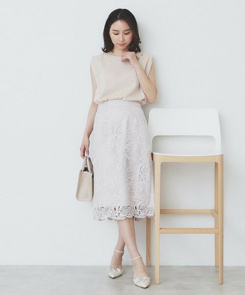 index / インデックス カットソー | タックノースリーブニット【洗濯機洗い可/UVケア/抗ピル】 | 詳細14