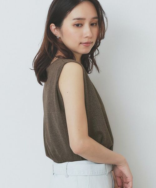 index / インデックス カットソー | タックノースリーブニット【洗濯機洗い可/UVケア/抗ピル】 | 詳細17