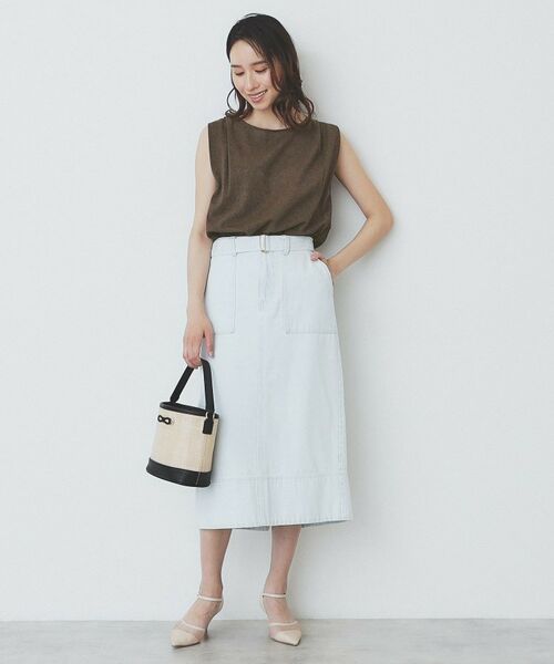 index / インデックス カットソー | タックノースリーブニット【洗濯機洗い可/UVケア/抗ピル】 | 詳細18