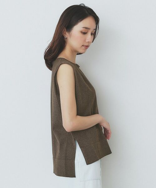 index / インデックス カットソー | タックノースリーブニット【洗濯機洗い可/UVケア/抗ピル】 | 詳細22