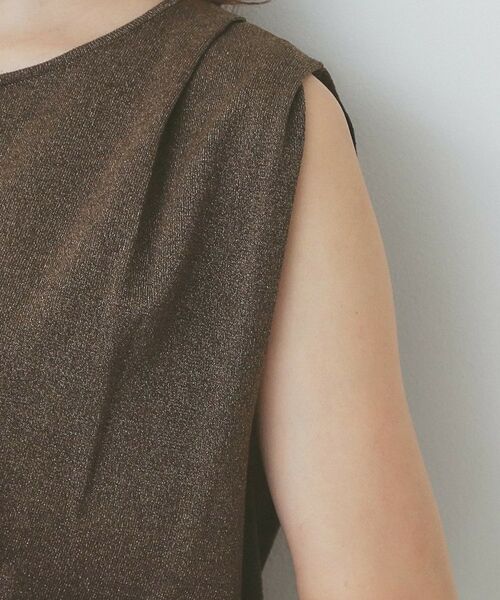 index / インデックス カットソー | タックノースリーブニット【洗濯機洗い可/UVケア/抗ピル】 | 詳細25