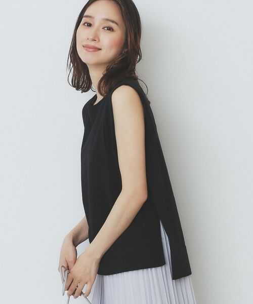 index / インデックス カットソー | タックノースリーブニット【洗濯機洗い可/UVケア/抗ピル】 | 詳細9