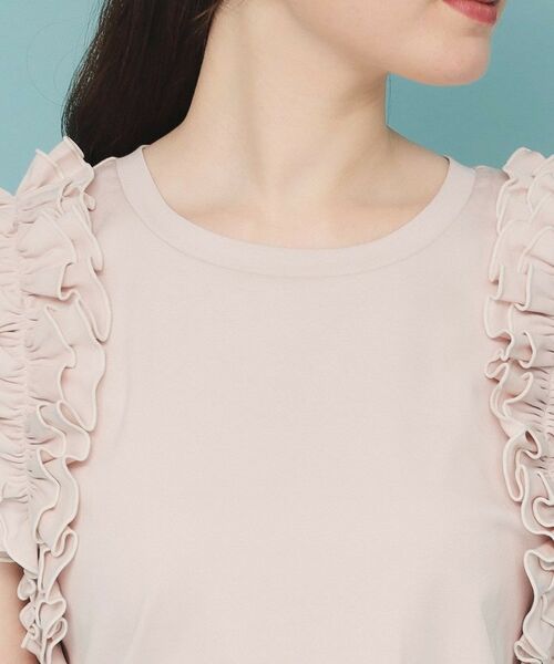 index / インデックス カットソー | 《美人百花掲載》フリルドッキングノースリーブトップス【接触冷感/UVケア/洗濯機洗い可】 | 詳細16