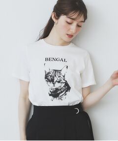 index / インデックス Tシャツ | ねこプリントTシャツ【洗濯機洗い可】