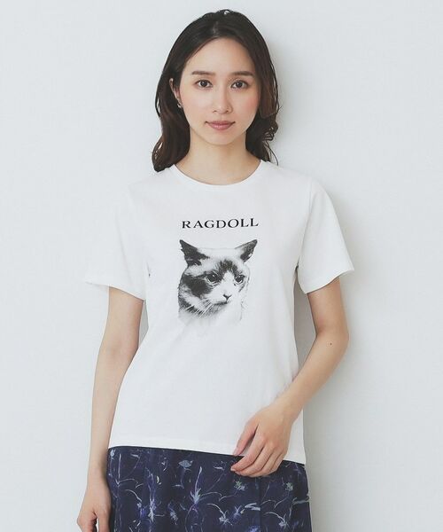 index / インデックス Tシャツ | ねこプリントTシャツ【洗濯機洗い可】 | 詳細13