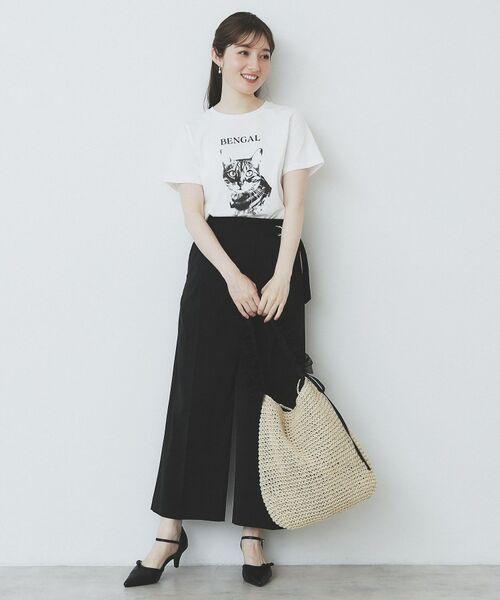 index / インデックス Tシャツ | ねこプリントTシャツ【洗濯機洗い可】 | 詳細2