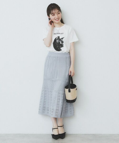 index / インデックス Tシャツ | ねこプリントTシャツ【洗濯機洗い可】 | 詳細6