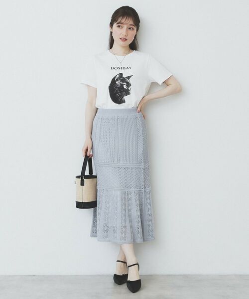 index / インデックス Tシャツ | ねこプリントTシャツ【洗濯機洗い可】 | 詳細7