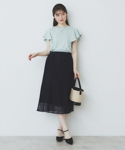 index / インデックス スカート | ジオメレースフレアスカート/セットアップ対応【洗濯機洗い可】 | 詳細6