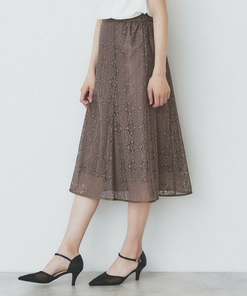 index / インデックス スカート | ジオメレースフレアスカート/セットアップ対応【洗濯機洗い可】 | 詳細9