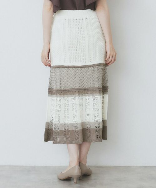 index / インデックス スカート | 透かし編みフレアニットスカート/セットアップ対応【洗濯機洗い可】 | 詳細19