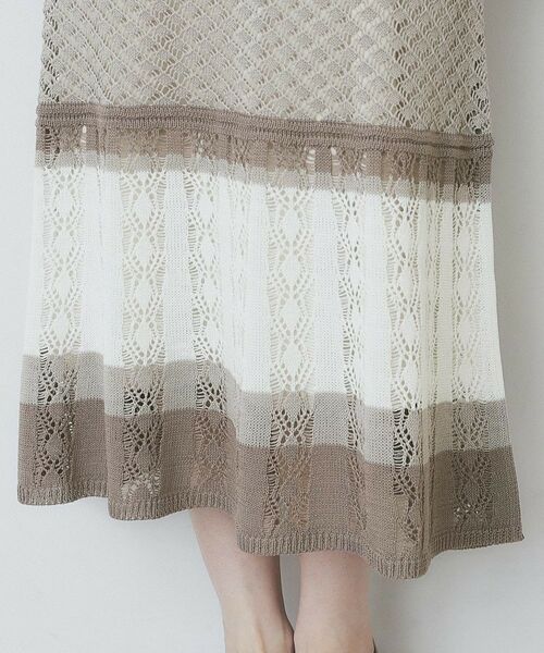 index / インデックス スカート | 透かし編みフレアニットスカート/セットアップ対応【洗濯機洗い可】 | 詳細21