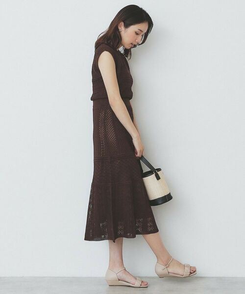 index / インデックス スカート | 透かし編みフレアニットスカート/セットアップ対応【洗濯機洗い可】 | 詳細3