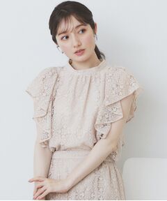 index / インデックス シャツ・ブラウス | ジオメレースフレアスリーブブラウス/セットアップ対応【洗濯機洗い可】
