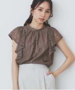 index / インデックス シャツ・ブラウス | ジオメレースフレアスリーブブラウス/セットアップ対応【洗濯機洗い可】