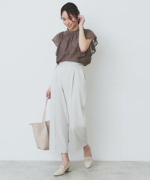 index / インデックス シャツ・ブラウス | ジオメレースフレアスリーブブラウス/セットアップ対応【洗濯機洗い可】 | 詳細10