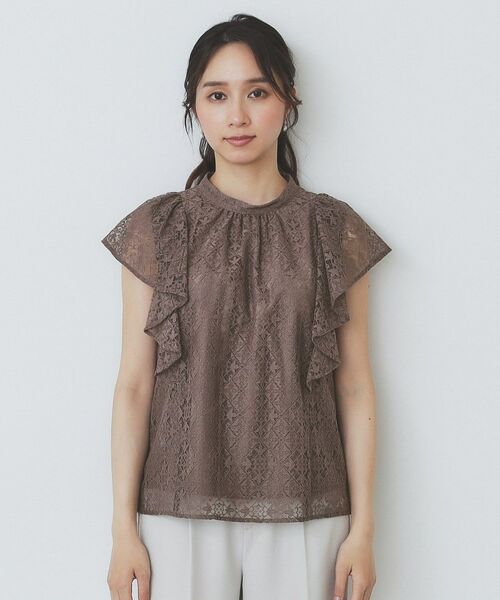 index / インデックス シャツ・ブラウス | ジオメレースフレアスリーブブラウス/セットアップ対応【洗濯機洗い可】 | 詳細13