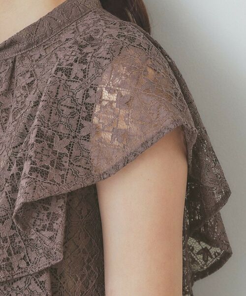 index / インデックス シャツ・ブラウス | ジオメレースフレアスリーブブラウス/セットアップ対応【洗濯機洗い可】 | 詳細18