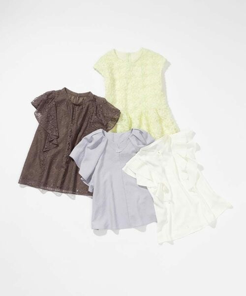 index / インデックス シャツ・ブラウス | ジオメレースフレアスリーブブラウス/セットアップ対応【洗濯機洗い可】 | 詳細21