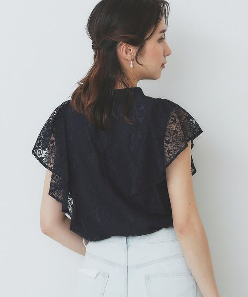 index / インデックス シャツ・ブラウス | ジオメレースフレアスリーブブラウス/セットアップ対応【洗濯機洗い可】 | 詳細6