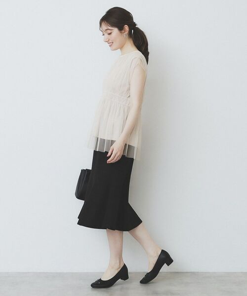 index / インデックス シャツ・ブラウス | チュールレイヤードペプラムブラウス【洗濯機洗い可】 | 詳細11