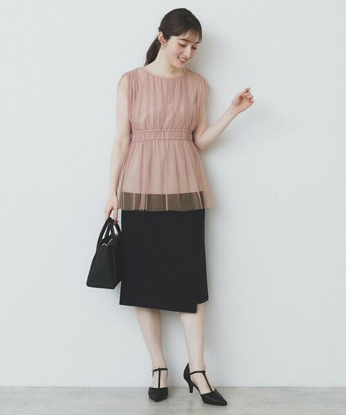 index / インデックス シャツ・ブラウス | チュールレイヤードペプラムブラウス【洗濯機洗い可】 | 詳細14