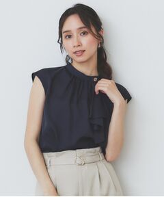 index / インデックス シャツ・ブラウス | アシンメトリーボウタイブラウス【洗濯機洗い可】