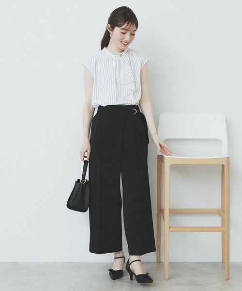 index / インデックス シャツ・ブラウス | アシンメトリーボウタイブラウス【洗濯機洗い可】 | 詳細10