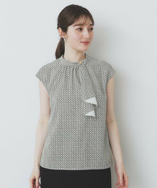 index / インデックス シャツ・ブラウス | アシンメトリーボウタイブラウス【洗濯機洗い可】 | 詳細17