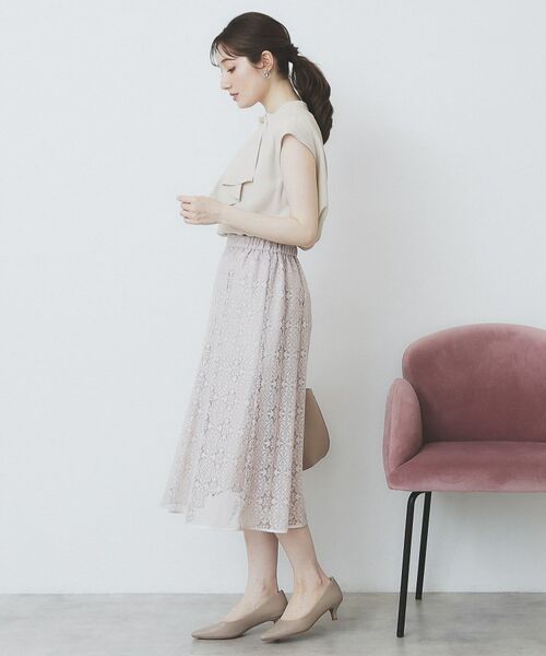 index / インデックス シャツ・ブラウス | アシンメトリーボウタイブラウス【洗濯機洗い可】 | 詳細3