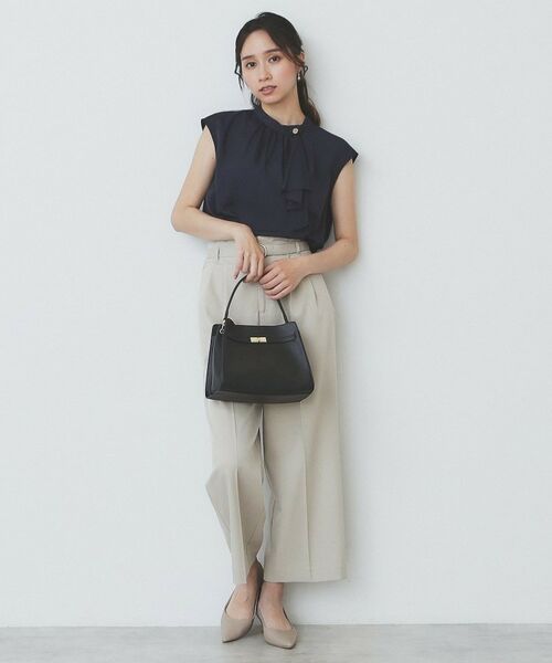 index / インデックス シャツ・ブラウス | アシンメトリーボウタイブラウス【洗濯機洗い可】 | 詳細6