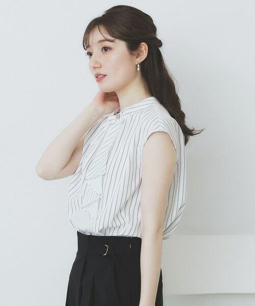 index / インデックス シャツ・ブラウス | アシンメトリーボウタイブラウス【洗濯機洗い可】 | 詳細9