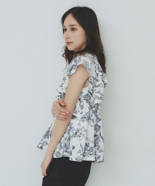 index / インデックス シャツ・ブラウス | ダブルフリルバンドカラーブラウス【洗濯機洗い可/イージーアイロン/防シワ】 | 詳細21